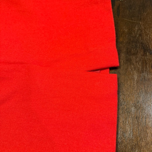 J. Crew NWOT Red 100% Wool Pencil Skirt Classic No. 2 Career Office Midi Vented - Picture 11 of 15